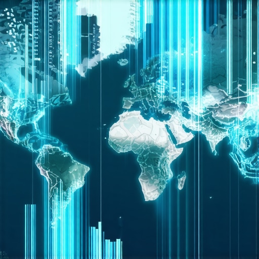 High-tech map showing geo-located data points, heatmaps, and AI analytics overlays