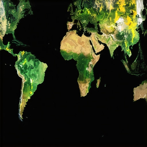 Screenshot of an AI-driven local SEO analytics dashboard showing geospatial data and ranking metrics