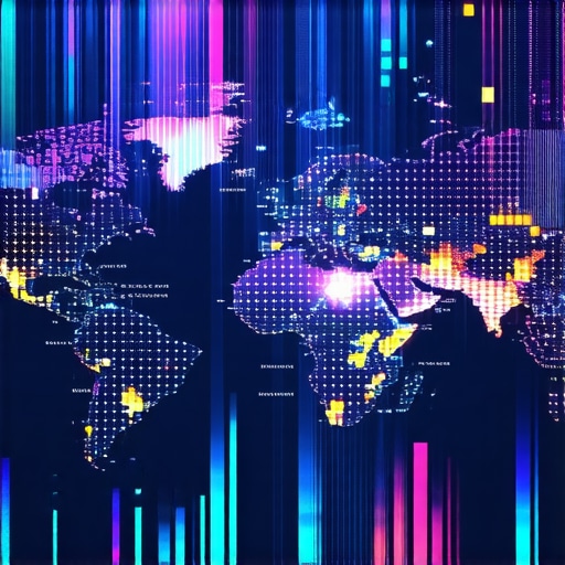 Futuristic digital map showcasing geo-grid zones and analytics for local SEO strategy