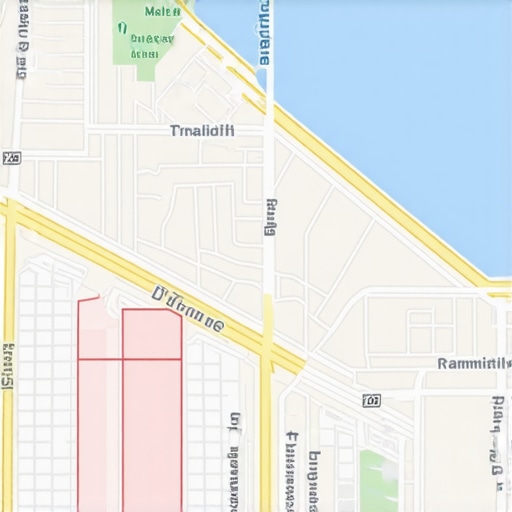 Map with demographic, traffic, and consumer behavior data overlays