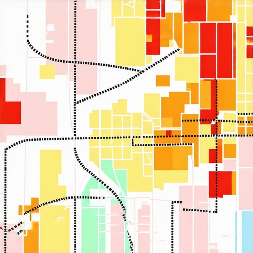 Map showing layered demographic, traffic, and consumer behavior data for hyper-local SEO