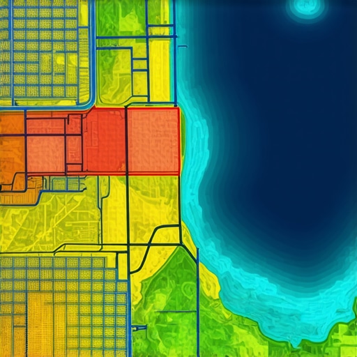A map showing customized geogrid zones for local search optimization