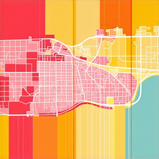Heatmap showing regional variations in local search rankings