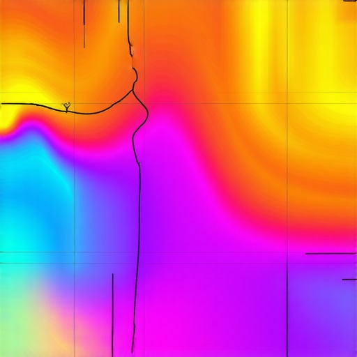 Heatmap visualization of GeoGrid data highlighting ranking zones and competitor areas.