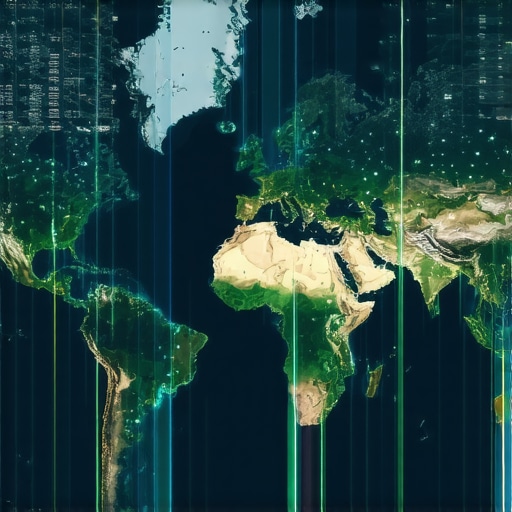 Close-up of GeoGrid tracking software analyzing local map data with spatial grids.