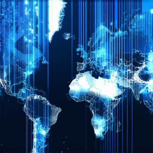 Map with data analytics overlay showing geogrid tracking