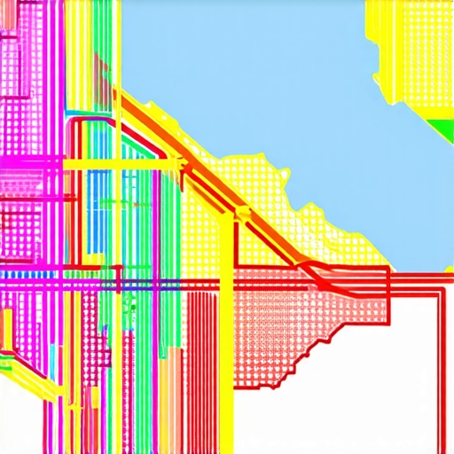Illustrative image of advanced GeoGrid heatmaps depicting mobility and demographic data in urban areas.