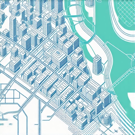 City map segmented into GeoGrid zones with data overlays for local SEO