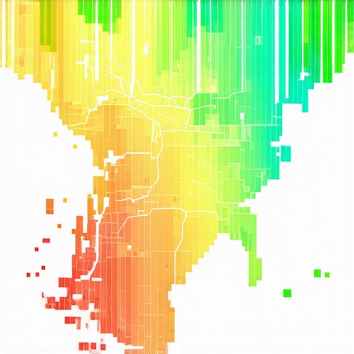 Visualization of GeoGrid layers with heatmaps and demographic overlays