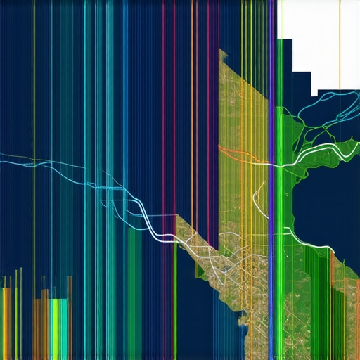 Detailed map displaying local SEO zones and ranking fluctuations