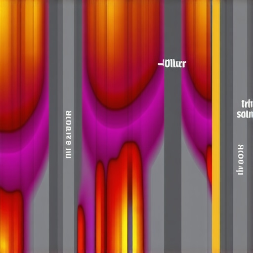 Heat map illustrating customer movement and foot traffic zones in a shopping district.