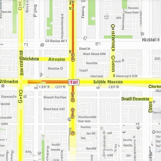 Map grid showing segmented local zones used in geogrid tracking