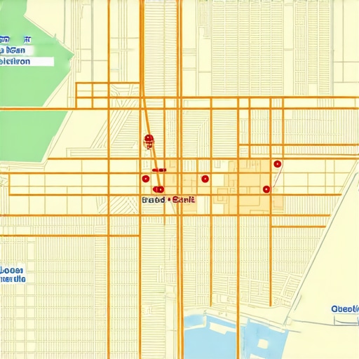 City map with Geogrid overlays showing micro-regions and data insights.