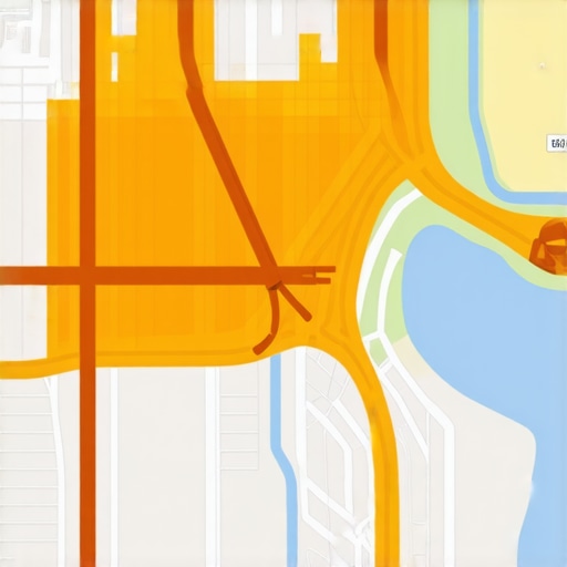 Digital map with GeoGrid overlays showing spatial data points and analytics for local SEO.