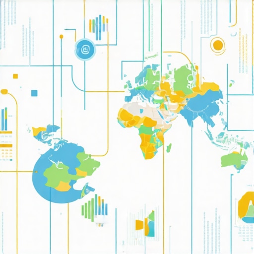 Infographic showing AI, predictive analytics, structured data, and geospatial targeting in local SEO.