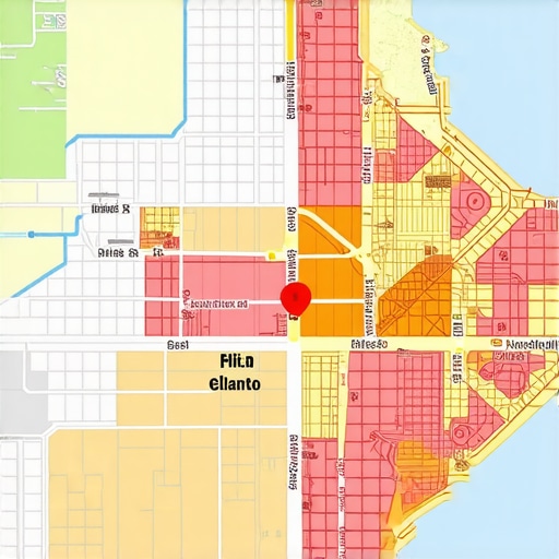 A detailed digital map showing micro-areas and hotspots used in advanced geogrid tracking strategies.