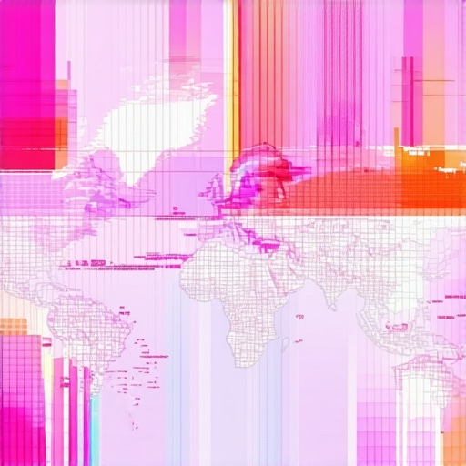 A detailed digital map showing geospatial grid overlays and analytics tools for local SEO optimization