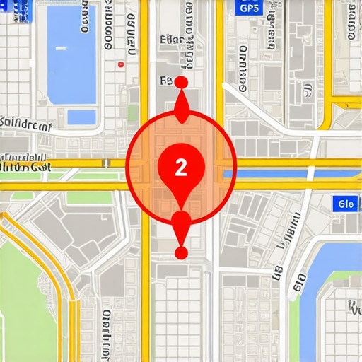 A city map with animated GeoGrid overlays demonstrating real-time data and targeted zones.