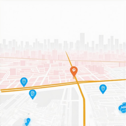 Futuristic city scene showing AR overlays and IoT sensors for local SEO