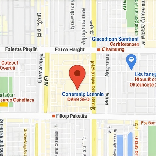 Detailed map showing GeoGrid overlays used in local SEO strategies