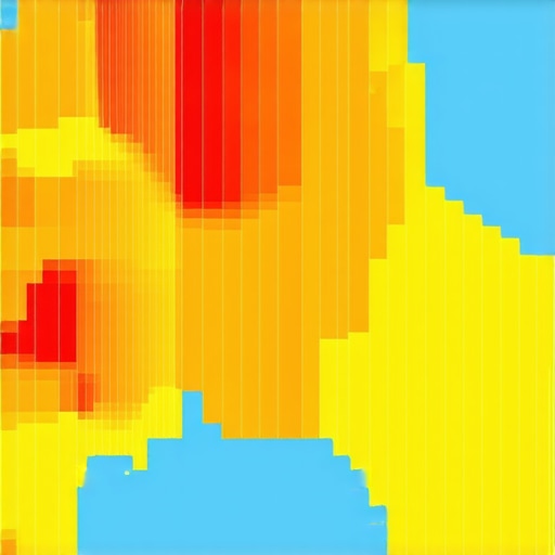 Heatmap visualization of geogrid data clusters indicating high-impact local search zones.