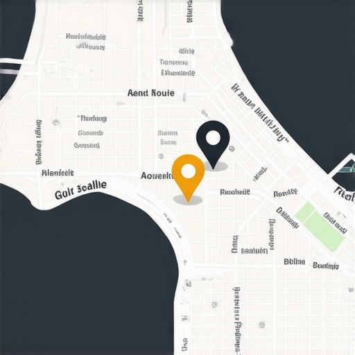 Map showing various neighborhoods with targeted content overlays.