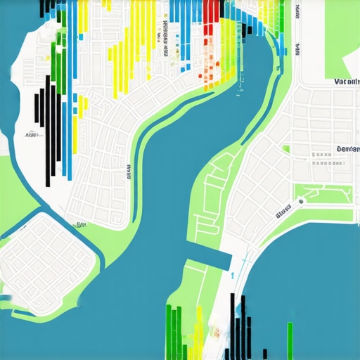 A visual map showing layered geospatial and demographic data for local SEO optimization.