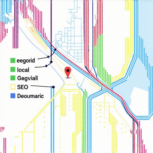 A digital map showcasing layered demographic, traffic, and competitor data for geospatial analysis.