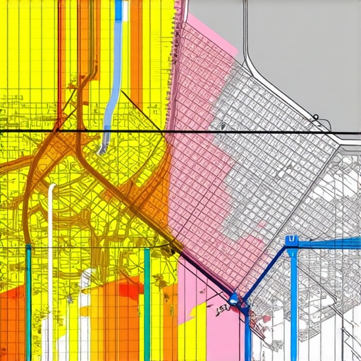 Detailed urban map showing layered geospatial grids used for advanced local SEO strategies.