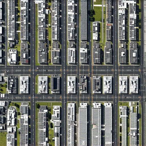 A detailed 3D map of an urban area highlighting structural height and layout to improve local SEO strategies