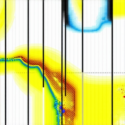 Advanced Geospatial Data Analysis Digital map showing geospatial data points with anomaly detection markers.