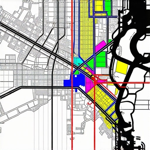Micro-Geographical Optimization Map City map with highlighted areas representing geogrid analysis zones.