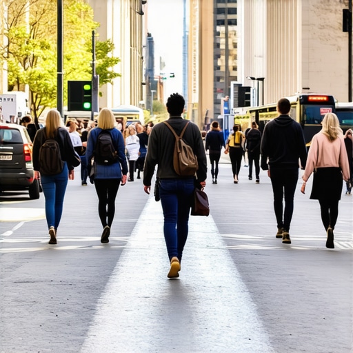 Sensors and devices tracking pedestrian movement in a city for geofencing