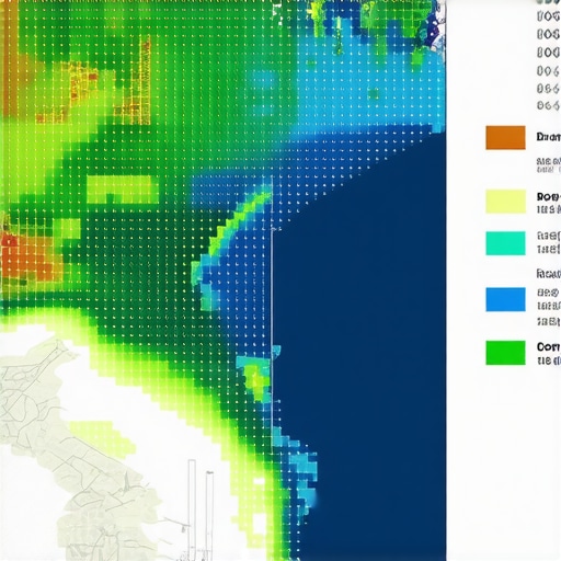 Digital map showcasing dynamic geogrid overlays for precise location tracking.