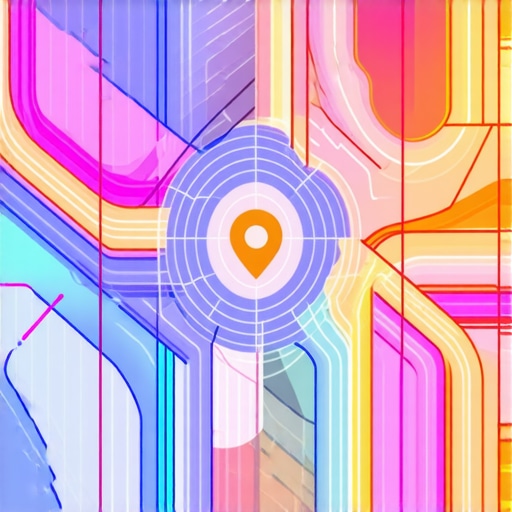 Advanced Geospatial Data Visualization for Local SEO Futuristic digital map with geospatial overlays and real-time analytics