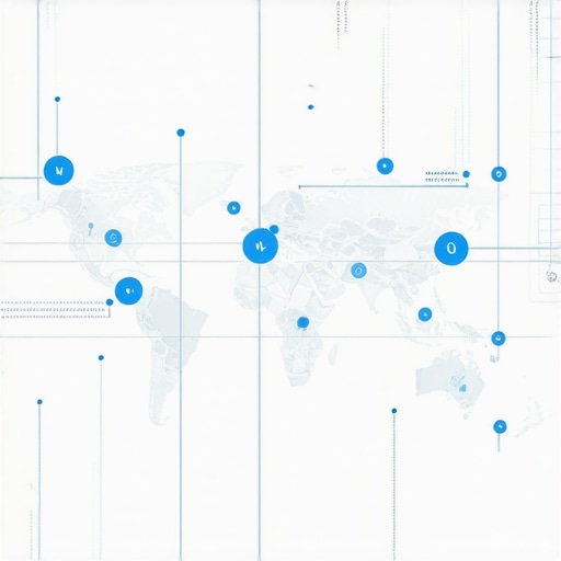 A detailed digital map illustrating real-time geospatial analytics with AI integration.