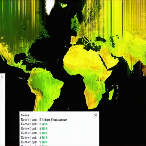 Screenshot of a high-tech geospatial analysis dashboard indicating detected anomalies