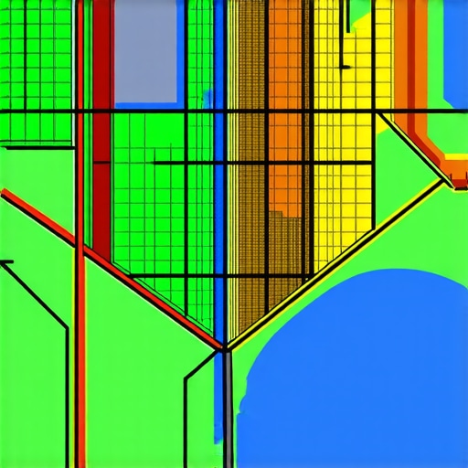 Illustration of an urban map showing real-time geogrid zone adjustments and data overlays for advanced local SEO planning.