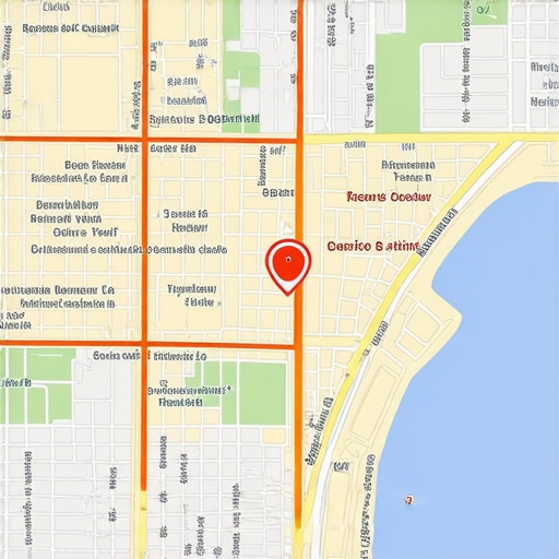 A high-resolution digital map showing geogrid zones and tracking overlays for local SEO