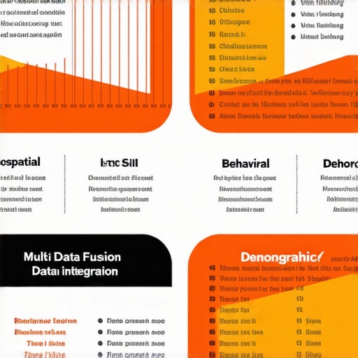 Infographic showing integration of geospatial, behavioral, and demographic data for local SEO optimization.