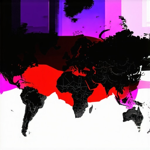 Digital map showing multiple geospatial data layers for local SEO analysis.