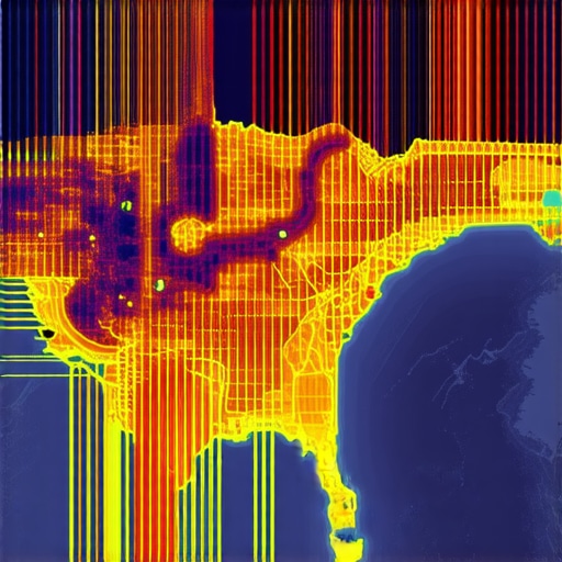 Digital map with highlighted micro-clusters and proximity shifts demonstrating advanced geospatial analysis