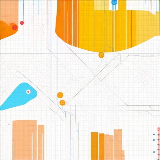 Digital map with layered geogrid cells, offline data points, and semantic signals