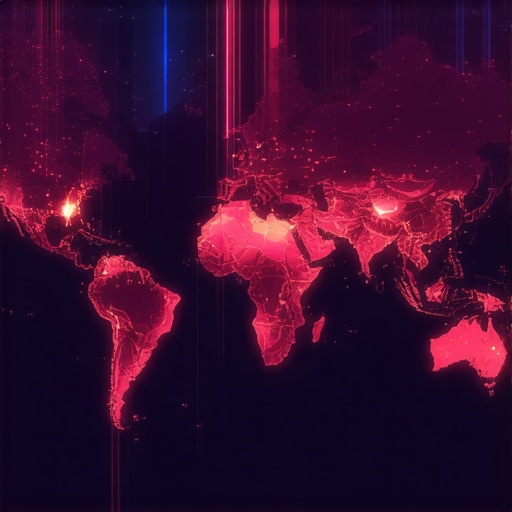 Visual representation of AI and blockchain integrated map security systems