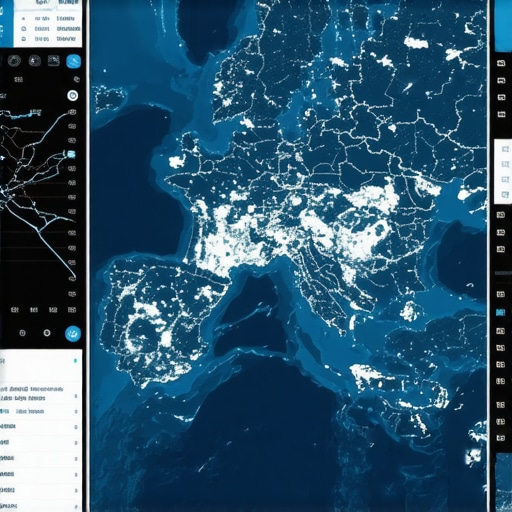 Digital map interface showcasing advanced geospatial analytics for map ranking