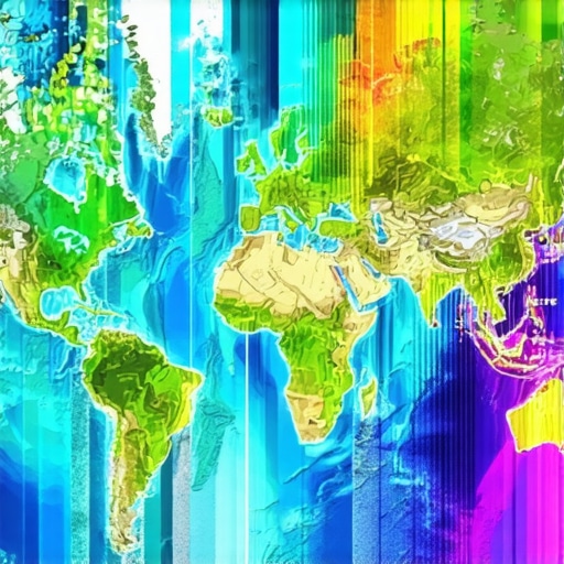 Layered Geospatial Analytics Overlaying a Digital Map Digital map with heatmaps and geospatial data layers for local SEO analysis