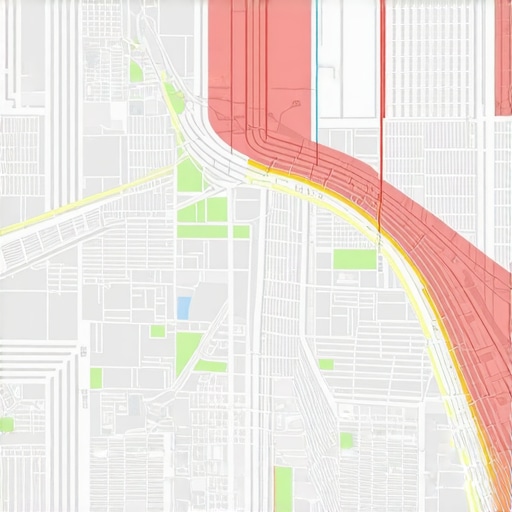 3D Geospatial Visualization for Local SEO Modern 3D layered map showcasing urban environment with signal overlays