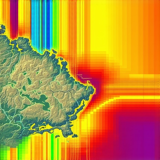 Illustration of real-time geogrid heatmaps highlighting map signal authenticity and AI filter impacts